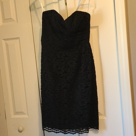 David's Bridal Dresses & Skirts - B24:DAVIDS BRIDAL: SIZE 4 LACED BLK DRESS